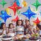 15PCS Red, Green & Blue Star Foil Balloon Set – 26/18/10 Inch Four-Point Star Helium Balloons for Christmas, Wedding, Birthday, Anniversary, and Baby Shower Party Decorations